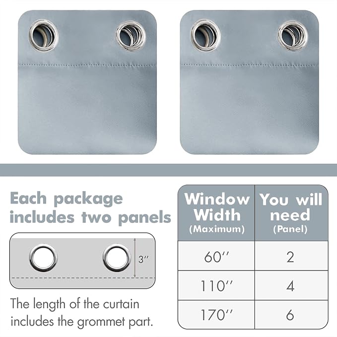 MIULEE Blackout Curtains for Bedroom Living Room Thermal Insulated Room - Image 6