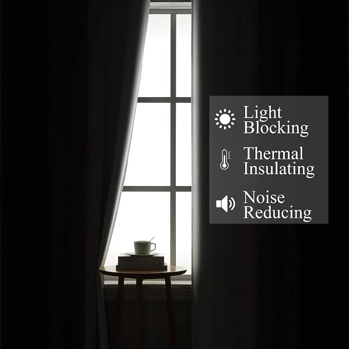 Estelar Textiler Purple and Greyish White Blackout Curtains 72 Inch Length 2 - Image 3