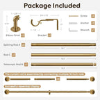 Zeerobee Curtain Rods for Windows 66 to 120, 1 Inch Industrial Wrap Around Warm - Image 7