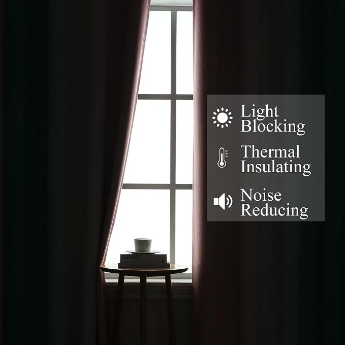 Estelar Textiler Teal and Pink Ombre Blackout Curtains - Image 3