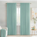 MIULEE Aqua Back Tab Blackout Curtains 72 Inches Long 2 Panels Set by MIULEE