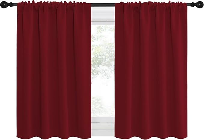 NICETOWN 36 inch Curtains for Small Windows, Thermal Insulated Privacy Short - Image 2
