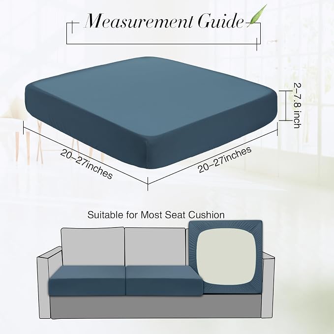 Newwiee Set of 4 Stretch Patio Cushion Covers Sofa Couch Seat Chair Slipcovers - Image 2