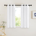 NICETOWN White Sheer Curtains 45 inches Long, Grommet Light Filtering Airy by NICETOWN