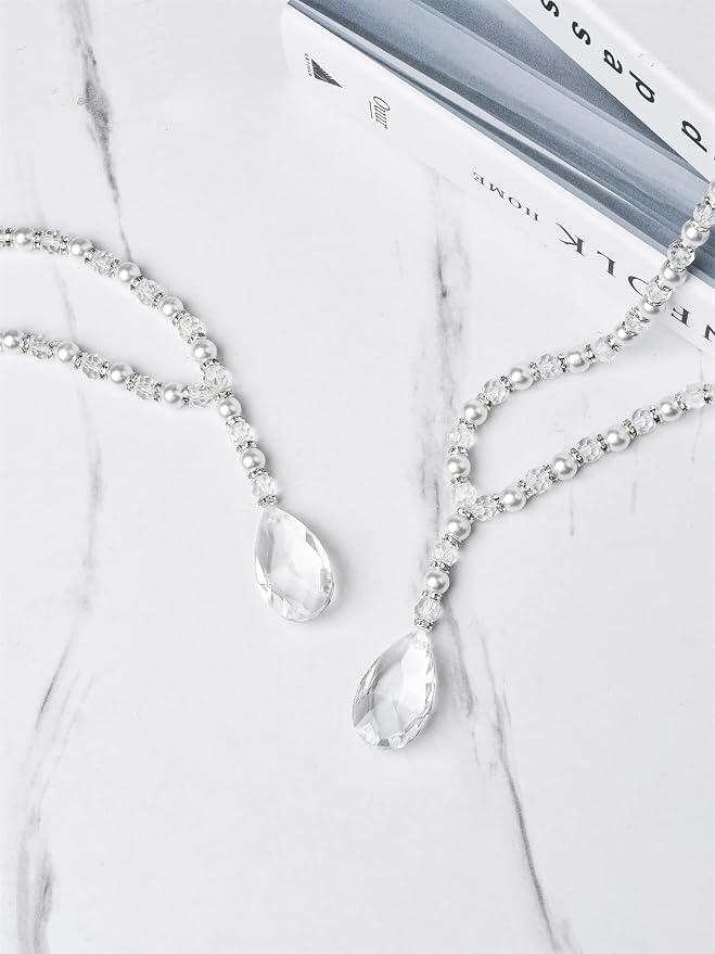 SUQ I OME 1 Pair of Luxury Pearl Beaded Magnetic Curtain Tieback and Holdback - Image 6