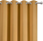 LEMOMO Blackout Curtains 66 x 95 inch/Mustard Yellow Curtains Set of 2 - Image 6