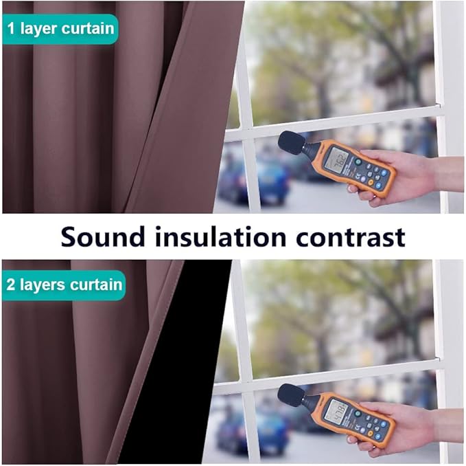 NICETOWN Room Warming Thermal Insulated 100% Blackout Curtains, Sound Proof - Image 4