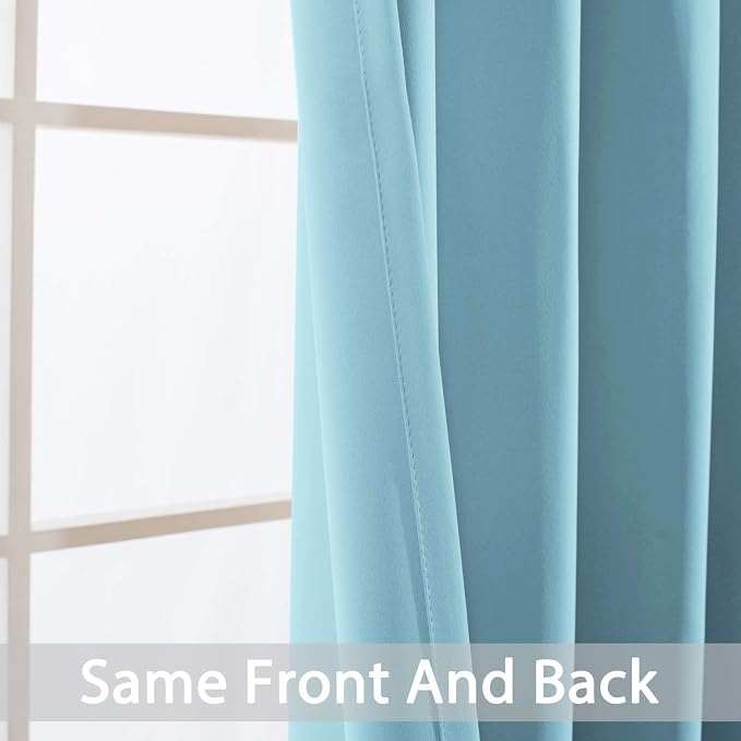 Yakamok Blackout Curtains for Bedroom, Grommet Thermal Insulated Room Darkening - Image 6