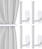 4pcs Curtain Holdbacks, Screw-in Curtain Tiebacks Curtain Tie Backs Curtain by Hoousuper