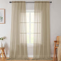 Extra Long Sheer Taupe Curtains by WelvetBLK