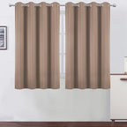 LEMOMO Blackout Curtains 66 x 54 Inch Long Cappuccino Curtains Set of 2 Panels by Lemomo