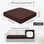 Newwiee 8Pcs Patio Cushion Covers Stretch Outdoor Cushion Cover Replacement - Image 2
