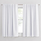PONY DANCE White 50% Lighting Blocking Curtains by PONYDANCE