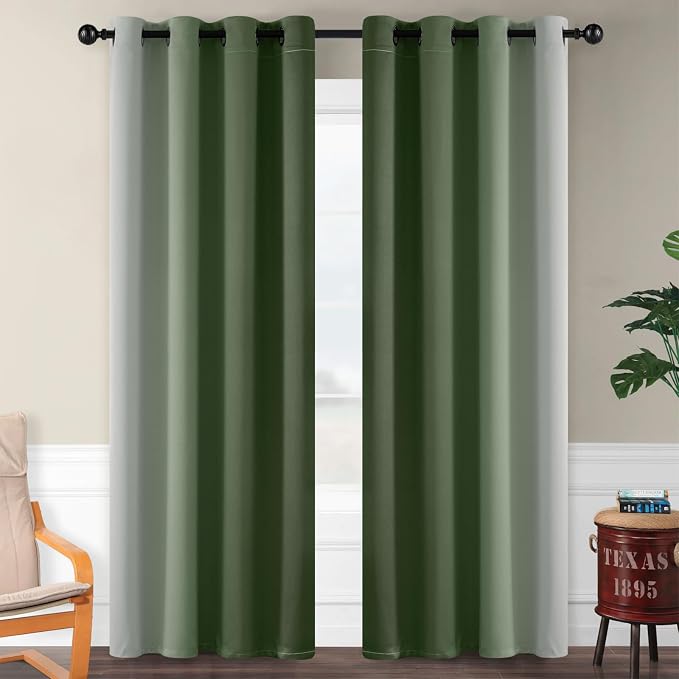 SimpleHome Ombre Room Darkening Curtains - Image 2