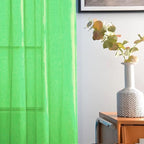 SpaceDresser Sheer Voile Window Treatment Rod Pocket Curtain Panels - Image 3
