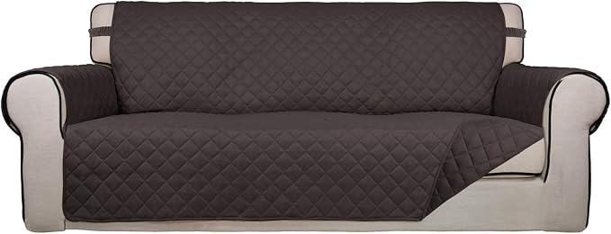 PureFit Reversible Quilted Sofa Cover, Water Resistant Slipcover Furniture by PureFit