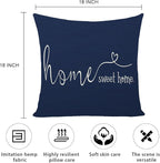 MFGNEH Home Sweet Home Quotes Farmhouse Pillow Covers 18x18 Inch, Farmhouse - Image 6