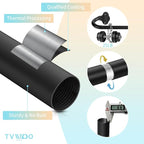 TVWOO Black Wrap Around Curtain Rods:5/8" Small Blackout Adjustable Window - Image 5