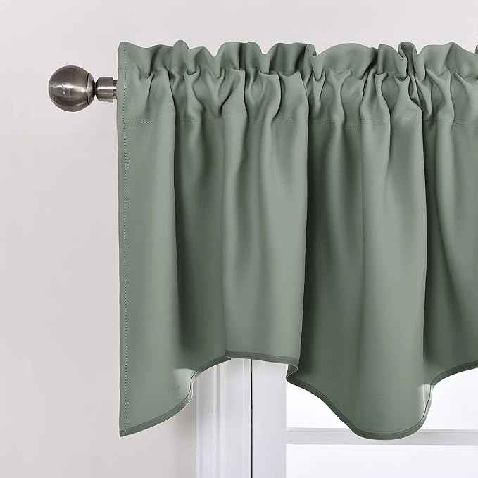 NICETOWN 2 Panels Bedroom Blackout Valance Tier - Image 4