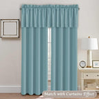 H.VERSAILTEX Blackout Kitchen Curtain Valances, Window Valance Curtains - Image 3