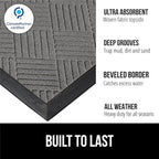 GORILLA GRIP 100% Waterproof All-Season WeatherMAX Doormat 35x23, US Designed - Image 2