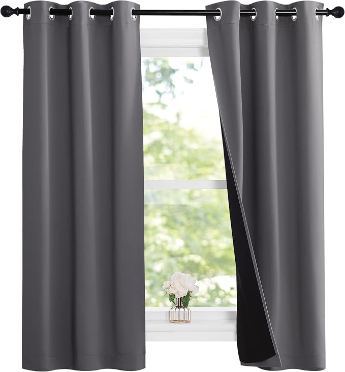 NICETOWN 100% Blackout Short Curtains - Image 2