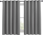 NICETOWN Silver Grey Blackout Curtain Panels - Image 2