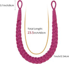 NICEEC 2 Pack Natural Cotton Rope Curtain Tiebacks Elegant Boho Style - Image 3