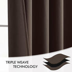 MIULEE Chocolate Brown Back Tab Blackout Curtains 84 Inch Length 2 Panels Set - Image 7
