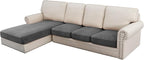 H.VERSAILTEX Velvet Stretch Sectional Couch Covers 4 Pieces Sofa Seat Cushion by HVERSAILTEX