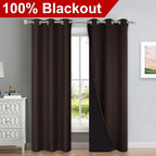 NICETOWN Blackout Curtains 80 inches Long, 2 Pieces, Full Light Blocking Drapes - Image 2