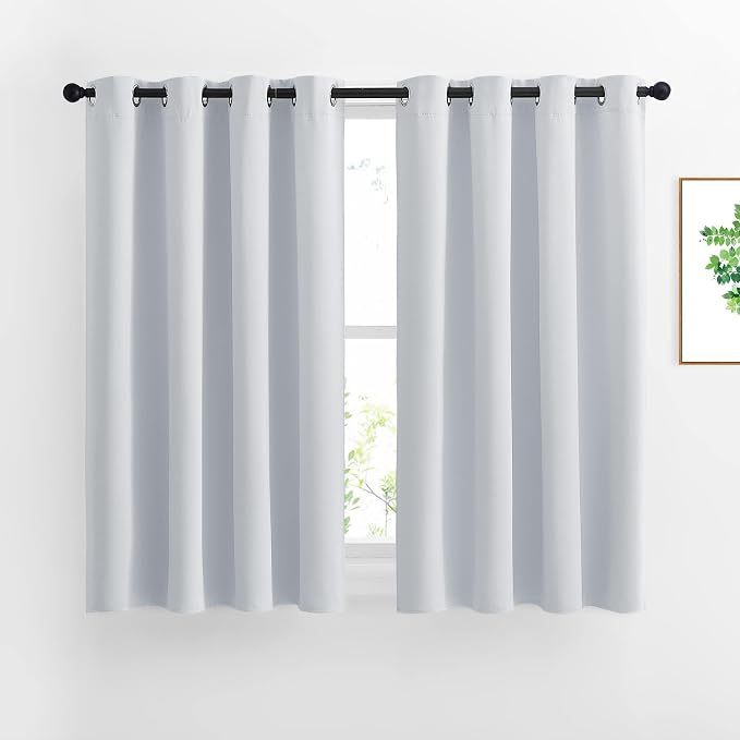 NICETOWN Greyish White Room Darkening Curtains by NICETOWN