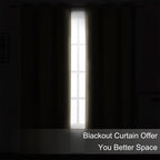 LEMOMO Blackout Curtains 66 x 95 inch/Khaki Curtains Set of 2 Panels/Thermal - Image 3