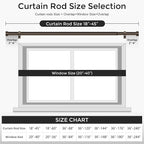 VOIIY 2 Pack Curtain Rods for Windows 18 to 42 Inch, Bronze 1'' Diameter - Image 5