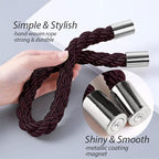 NICEEC 4 Pack Strong Magnetic Curtain Tiebacks Modern Simple Style Drape Tie - Image 3