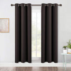 NICETOWN Blackout Window Curtains 70" L, 2 Panels, 34 inch, Toffee Brown by NICETOWN