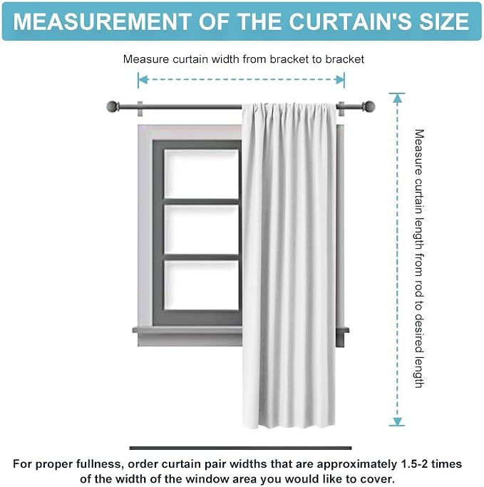 RYB HOME Blackout Curtains for Bedroom Living Room 72 inches Long, Thermal - Image 8
