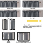 Chyhomenyc Dark Grey Valance for Windows, Light Filtering Faux Linen Solid - Image 7