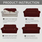 Easy-Going Stretch Loveseat Slipcover 1-Piece Sofa Cover Furniture Protector - Image 8
