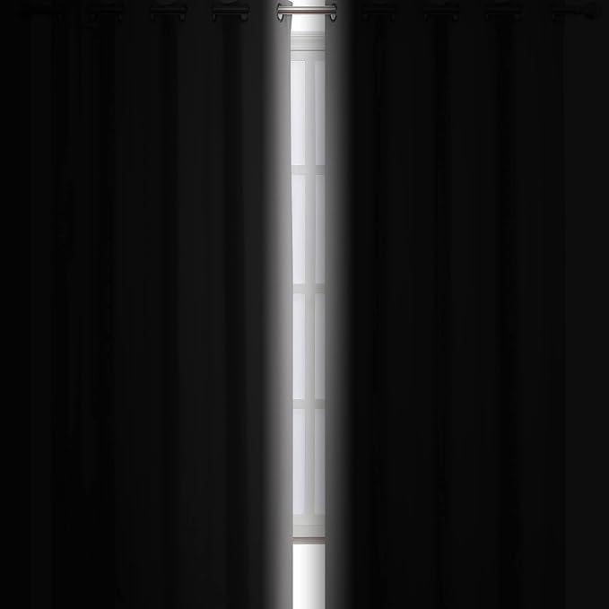 LEMOMO Blackout Curtains 52 x 95 inch/Light Grey Curtains Set of 2 - Image 3