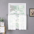 Tollpiz Sheer Tier Curtains Kitchen Linen Textured Half Curtain Sheers Light by Tollpiz