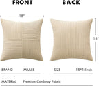 MIULEE Cream Decorative Throw Pillow Covers 18x18 Inch - Image 6