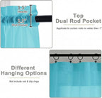 Sheer Curtains 63 Inch Length 2 Panels Set - Image 4