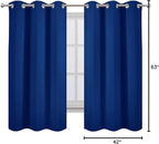 LEMOMO Blackout Curtains 42 x 63 inch/Royal Blue Curtains Set of 2 - Image 9