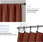 Simplebrand Ava Terracotta Blackout Curtains - Image 4