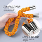 NICEEC 2 Pack Strong Magnetic Curtain Tiebacks Modern Simple Style Drape Tie - Image 3
