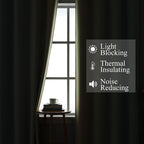 Estelar Textiler Beige and Aqua Ombre Blackout Curtains 45 Inch Length 2 Panels - Image 3