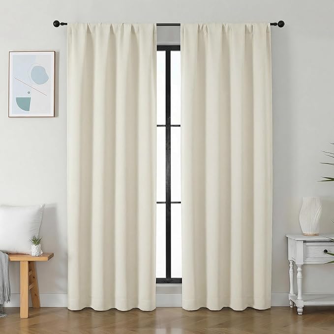 Simplebrand Ava Ivory Light Filtering Curtains by Simplebrand