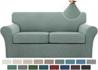 Turquoize 3 Piece Sofa Covers for 2 Cushion Couch Sofa Slipcover Soft Couch by Turquoize