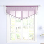 Molaxhome Swag Curtain 51 inch Length Rod Pocket Scalloped Curtain Valance - Image 4